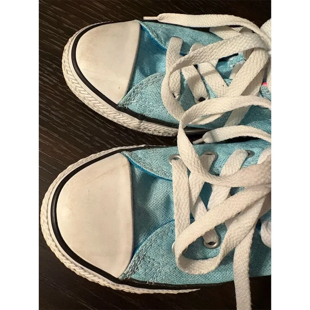 Converse Chuck Taylor‎ Double Tongue High Top Sneakers Sz 2 juniors Vintage 1980